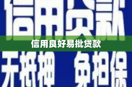 伍家岗信用良好易批贷款