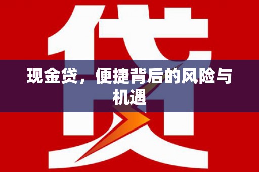 伍家岗现金贷，便捷背后的风险与机遇
