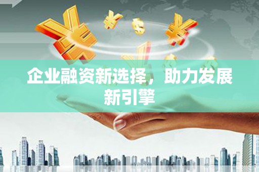 伍家岗企业融资新选择，助力发展新引擎