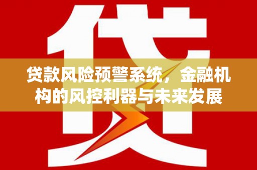 伍家岗贷款风险预警系统，金融机构的风控利器与未来发展