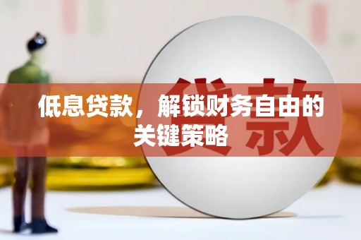 伍家岗低息贷款，解锁财务自由的关键策略