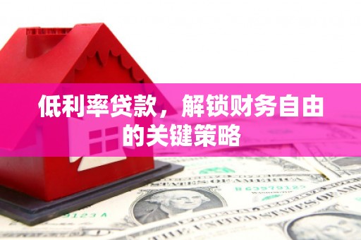 伍家岗低利率贷款，解锁财务自由的关键策略