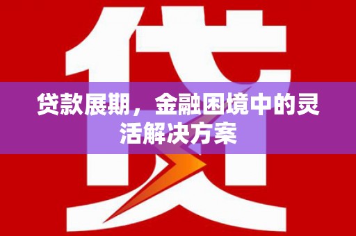 伍家岗贷款展期，金融困境中的灵活解决方案