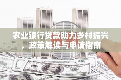 伍家岗农业银行贷款助力乡村振兴，政策解读与申请指南