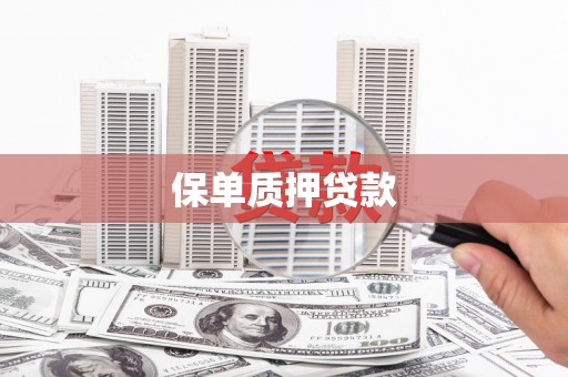伍家岗保单质押贷款